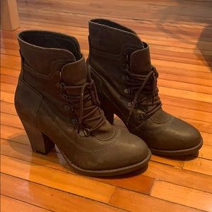 C/Moran heeled combat boots